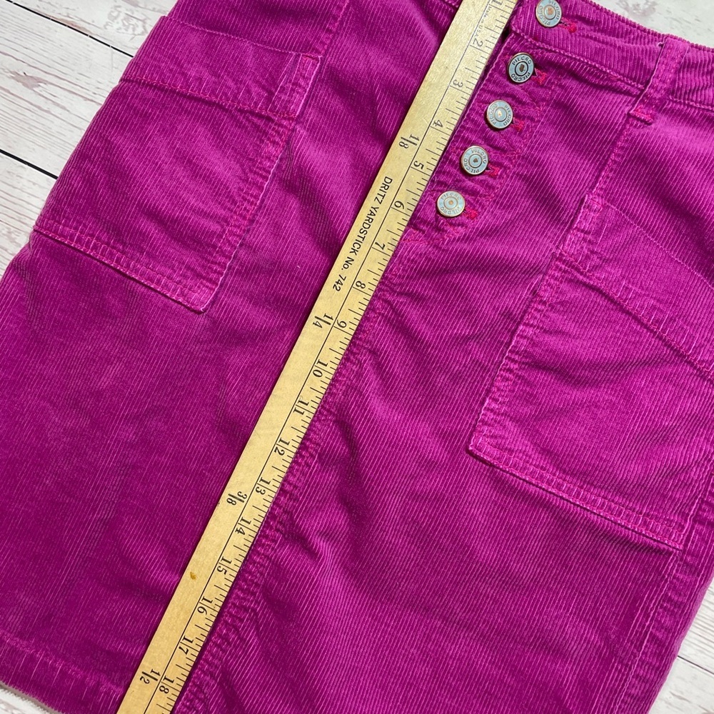 Bright Pink Corduroy Mini Pencil Pockets Sz 2 Anthropologie‎ Pilcro Pink Skirt - Picture 3 of 8